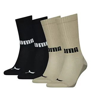 PUMA Męskie logo Crew 4-pak Hosiery, beżowy Combo, 43/46, beżowy Combo, 43-46 EU - Skarpetki męskie - miniaturka - grafika 1