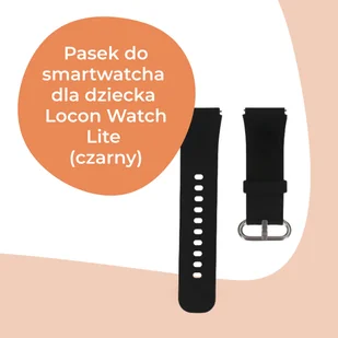 Pasek do zegarka dla dziecka Locon Watch Lite GJD.06 (czarny) - Akcesoria do smartwatchy - miniaturka - grafika 1