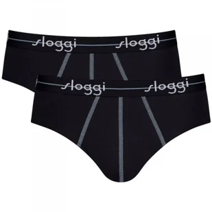 Slipy Start Midi 2-pak czarne - Sloggi - Majtki męskie - miniaturka - grafika 1