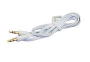 Kable - APTEL Kabel płaski JACK 3,5mm 1M white AK292B - miniaturka - grafika 1