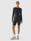 Spodenki damskie - 4F Legginsy krótkie treningowe damskie - szare XS - miniaturka - grafika 1