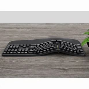 Powerton LANA, Klawiatura ergonomiczna CZ/SK, przewodowa (USB), czarna  WPK500E CZ/SK - Klawiatury - miniaturka - grafika 8