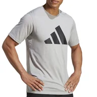 Koszulki sportowe męskie - Koszulka adidas Train Essentials Feelready Logo Training IB8276 - szara - Adidas - miniaturka - grafika 1
