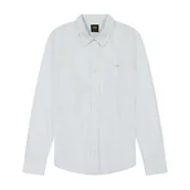Koszule męskie - KOSZULA MĘSKA LEE 112363910 PATCH SHIRT SHY BLUE BRIGHT WHITE S - miniaturka - grafika 1