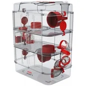 Klatki dla gryzoni - Zolux Klatka RODY3 TRIO czerwona - miniaturka - grafika 1