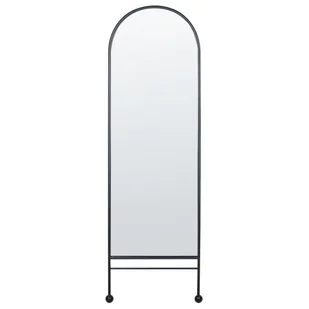 Metalowe lustro ścienne 45 x 145 cm czarne JARNAGES Lumarko! - Lustra - miniaturka - grafika 1