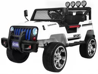 Pojazdy elektryczne dla dzieci - 4toys, samochód na akumulator Jeep Raptor Drifter 4x4 New, biały - miniaturka - grafika 1