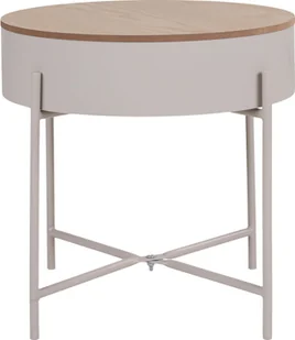 Sisco stolik kawowy , stół narożny Ø40cm beżowy, szary. - Ławy i stoliki kawowe - miniaturka - grafika 1