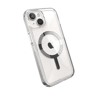 Speck Gemshell Grip + MagSafe - Etui do iPhone 15 (Clear / Chrome Finish) - Etui i futerały do telefonów - miniaturka - grafika 4