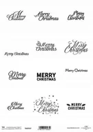 Scrapbooking - Papier do scrapbookingu A4 napisy Merry Christmas - miniaturka - grafika 1