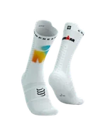 Skarpetki kolarskie - COMPRESSPORT Skarpetki rowerowe PRORACING SOCKS V4 BIKE IRONMAN 2025 white/sunrise - miniaturka - grafika 1