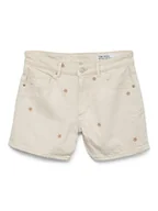 Spodenki damskie - Vero Moda Szorty dżinsowe w kolorze beżowym - miniaturka - grafika 1