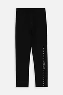 Spodnie i spodenki dla dziewczynek - Coccodrillo legginsy dziecięce kolor czarny gładkie - miniaturka - grafika 1