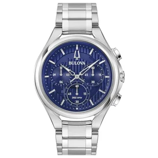 Zegarek Bulova Chronograf 96A302, srebro, bransoletka - Zegarki męskie - miniaturka - grafika 1