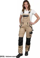 Spodnie sportowe damskie - R.E.I.S. LH-SAND-B - Damskie spodnie ochronne ogrodniczki SAND, 6 kieszeni + na nakolanniki, pętelki, przewiewne wstawki siatkowe, 97% bawełna, 3% spandex, 180 g/m2, Cordura 38 - miniaturka - grafika 1