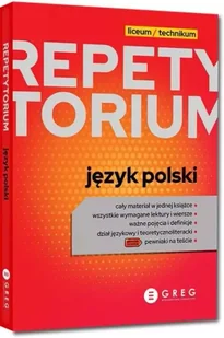 Język polski. Repetytorium liceum/technikum 2023 - Opracowanie zbiorowe - Lektury szkoła podstawowa - miniaturka - grafika 1