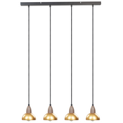 Lampy sufitowe - Lampa wisząca 4-punktowa metalowa mosiężna CASTALY - miniaturka - grafika 1