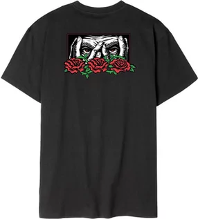 Koszulki męskie - t-shirt męski SANTA CRUZ DRESSEN ROSES EVER-SLICK TEE Black - grafika 1