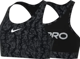 Nike Biustonosz sportowy G Nk Swoosh Rev AOP Bra, czarny/biały, FZ5820-010, S - Biustonosze - miniaturka - grafika 1