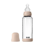Butelki dla niemowląt - BIBS BUTELKA SZKLANA ze smoczkiem antykolkowym z silikonu medycznego, pojemność 240 ml, BLUSH - miniaturka - grafika 1