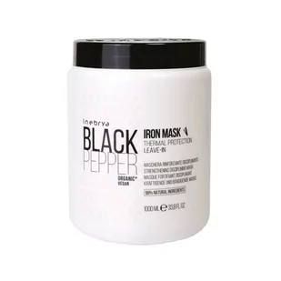 Inebrya Black Pepper Iron Mask dyscyplinująca wzmacniająca maska do włosów 1000ml - Maski do włosów - miniaturka - grafika 1