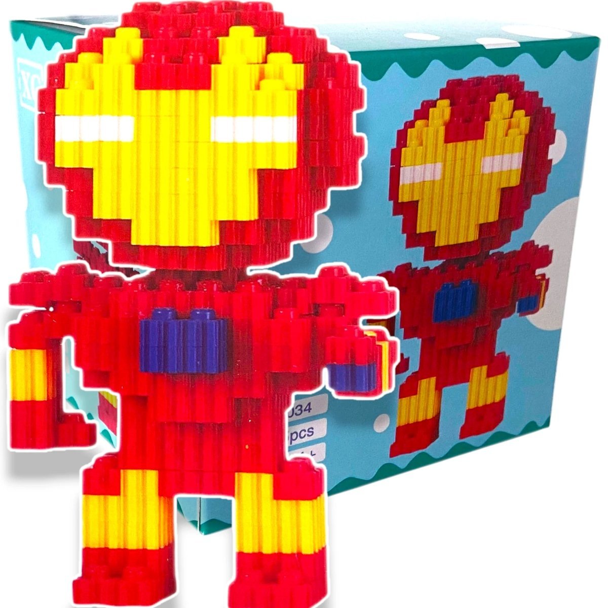 MAGICZNE KLOCKI FIGURKA 3D IRON MAN MAGIC BLOCK ZESTAW KREATYWNY UKŁADANKA