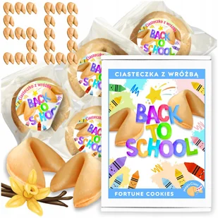 CIASTECZKA Z WRÓŻBĄ SZKOLNE dla uczniów MAGIA LOSU dla dzieci 50 sztuk - Pieczywo chrupkie - miniaturka - grafika 1