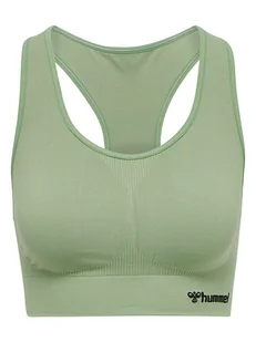 Hummel Top sportowy "Tif Seamless" w kolorze zielonym - Koszulki sportowe damskie - miniaturka - grafika 1