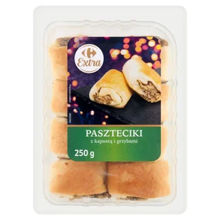 Carrefour Extra Paszteciki z kapustą i grzybami 250 g - Szybkie dania obiadowe - miniaturka - grafika 1