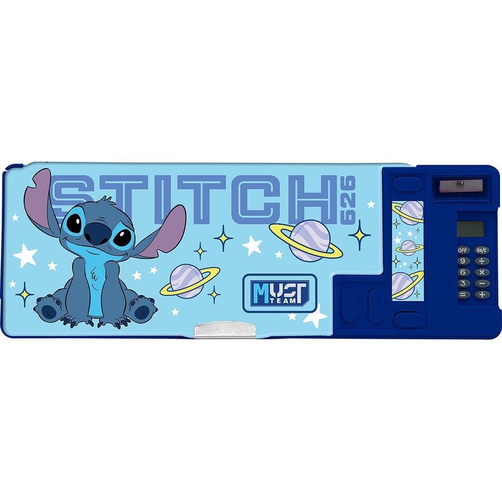 DIAKAKIS Wielofunkcyjny piórnik magnetyczny z kalkulatorem - Stitch - niebieski