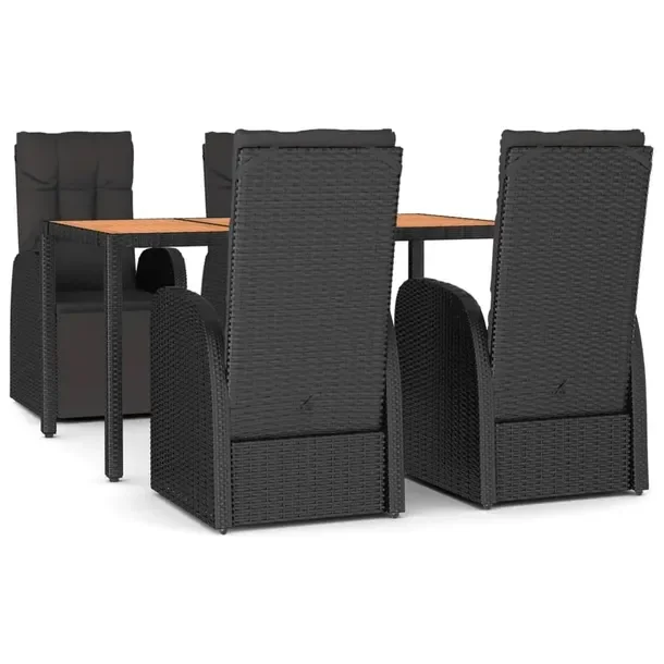 Zestaw Mebli Ogrodowych z Polirattanu, Stół 150x90x75cm, Krzesła 57x69x1