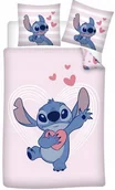Pościel dla dzieci - Pościel Stitch Sticz serduszka różowa 140x200 bawełniana dla dziecka - miniaturka - grafika 1