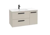 Szafki łazienkowe - Szafka łazienkowa pod umywalkę Defra Faro 90 cm lewa szary kaszmir mat 001-D-09007 - miniaturka - grafika 1