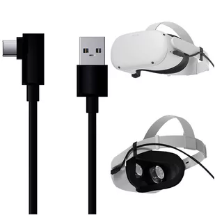 Kabel do okularów VR Alogy przewód USB do USB Type-C 5m do Oculus Link Quest 1 2 Czarny - Kable komputerowe i do monitorów - miniaturka - grafika 1