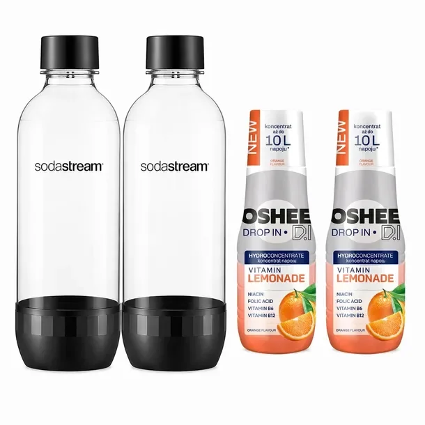 koncentrat SYROP Oshee + BUTELKI DO SATURATORA SodaStream Classic 1L 2+2