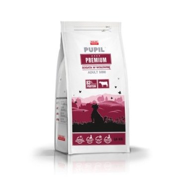 Karma sucha dla psa PUPIL FOODS Premium Adult Mini, bogata w wołowinę, 1,6 kg