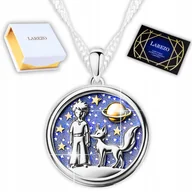 Naszyjniki - Naszyjnik Srebrny 925 Mały Książe z Liskiem Gwiazdkami Najlepsi Przyjaciele - miniaturka - grafika 1