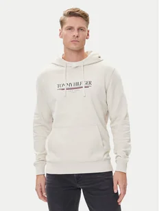 Tommy Hilfiger Bluza Brand Love MW0MW40534 Beżowy Regular Fit - Bluzy męskie - miniaturka - grafika 1