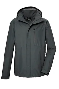 killtec Męska kurtka funkcyjna, wodoszczelna/kurtka outdoorowa z odpinanym kapturem KOS 256 MN JCKT_CARLEB, ciemnozielona, 3XL, 43280-000 - Kurtki męskie - miniaturka - grafika 1