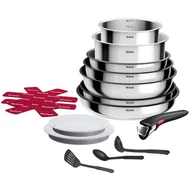 Zestawy garnków i patelni - Zestaw patelni TEFAL Ingenio Cook Eat (15 elementów) - miniaturka - grafika 1