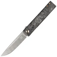 Noże - Nóż składany FOX Chnops Marble Carbon Fiber, Damasteel DS93X Gysinge by Riccardo Gobbato (FX-543 DCF) - miniaturka - grafika 1