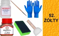 Środki do obuwia i ubrań - ŻÓŁTY 52 Renoskór ZESTAW DO RENOWACJI SKÓRY LICOWEJ Farba + Zmywacz Pędzel - miniaturka - grafika 1