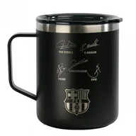 Kubki termiczne - FC Barcelona kubek termiczny Runbott z autografami 400 ml 972195 czarny - miniaturka - grafika 1