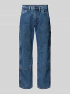 Spodnie męskie - Jeansy o kroju regular fit ze wzmocnionym obszarem kolan model ‘WORKWEAR’ - miniaturka - grafika 1