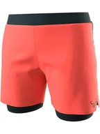 Spodnie sportowe damskie - DYNAFIT Szorty funkcyjne 2w1 "ALPINE PRO" w kolorze pomarańczowo-czarnym - miniaturka - grafika 1