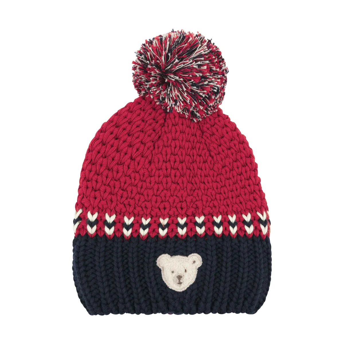 Steiff Beanie czapka EU 37 Jester czerwona, miękka i ciepła, stylowa czapka zimowa dla chłopców i dziewczynek, przyjemne idealne dopasowanie, czerwo..