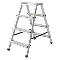 Drabiny - DRABEST Drabina aluminiowa dwustronna 2x4 stopniowa 125 kg - miniaturka - grafika 1