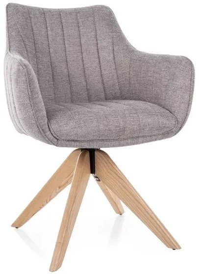 Krzesło tapicerowane AZALIA D BREGO szare SIGNAL