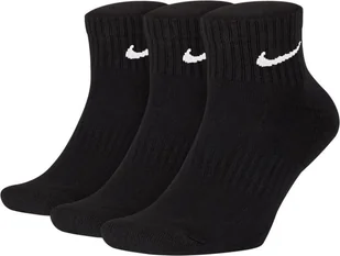Nike Skarpety Everyday Cushion Ankle czarne r. 38-42 (SX7667 010) - Skarpety termoaktywne - miniaturka - grafika 1