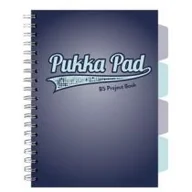 Zeszyty szkolne - Pukka Project Book Navy B5 kratka 100 kartek 3 szt. - miniaturka - grafika 1